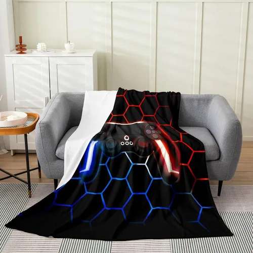 Miniatura 30 de Erosebridal Manta de hojas para niños, niñas y hombres, manta de forro polar colorida, manta de cama de hojas de mandala bohemio, 30 x 40 pulgadas