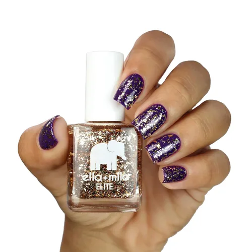 Miniatura 4 de ella+mila Profesional, de Secado Rápido, Esmalte de Uñas Oro de Larga Duración y Resistente a las Astillas (Drippin' Gold - 0.45 fl oz)