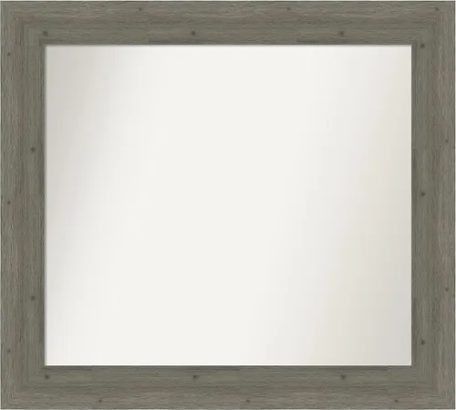 Miniatura 62 de Amanti Art Espejo de baño gris para sobre el fregadero, 27 x 27 pulgadas, espejo de tocador cuadrado gris, marco de madera rústica de campo medio