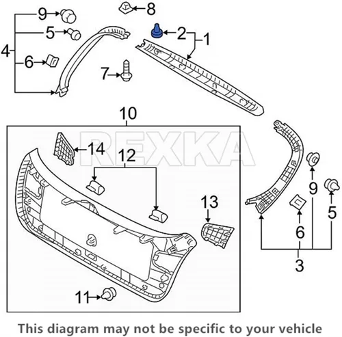 Miniatura 8 de Rexka 10 piezas de 0.315 in de orificio para puerta de panel de retención de clip de sujeción compatible con Hyundai Kia 82315-38000