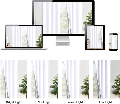 Miniatura 9 de XWZO Cortinas de Oscurecimiento Total de 45 Pulgadas de Largo - Paneles de Ventana con Ojales de Doble Capa para Oscurecimiento Completo de la Beige