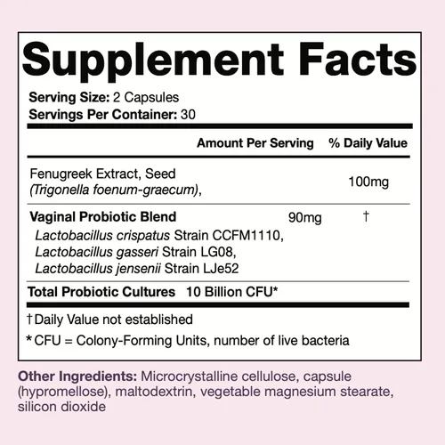 Miniatura 2 de Black Girl Vitamins - Probióticos vaginales Her Balance - Apoyo diario del microbioma para mujeres - 10 mil millones de UFC Lactobacillus Crispatus