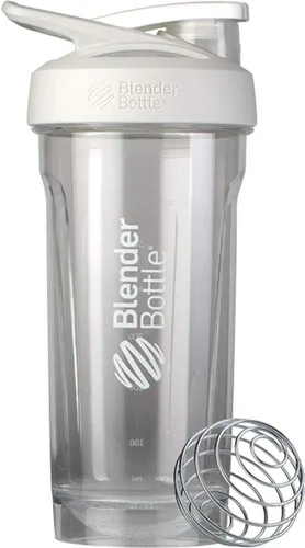Miniatura 2 de BlenderBottle Strada Shaker Cup (28 onzas, blanco) y BlenderBottle Shaker Bottle Pro Series (24 onzas, negro)