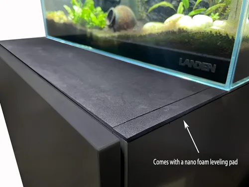 Miniatura 5 de Landen Soporte de madera para acuario y gabinete para tanque de hasta 20 galones, soporte de tanque de agua salada y reptil de peces, alfombrilla