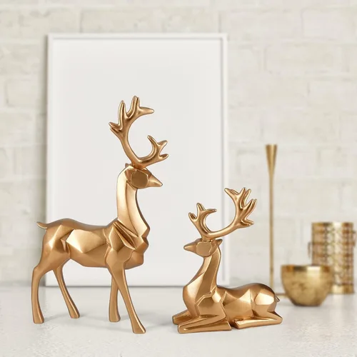 Miniatura 2 de Estatua de Adorno de Reno, Decoración Navideña de Reno, Regalos de Ciervo para Mujeres, Regalos para Mamá, Adornos de Ciervo Aplicables