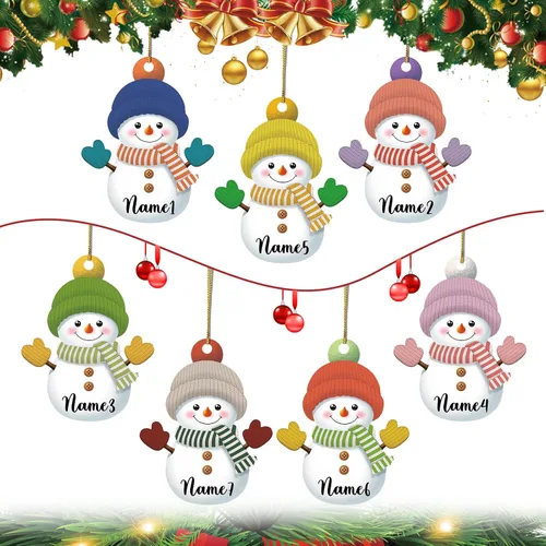 Miniatura 8 de Adorno de Navidad personalizado 2025 con tu foto, adorno de cara personalizada con foto 2D de acrílico para decoración de árbol de Navidad, Adorno
