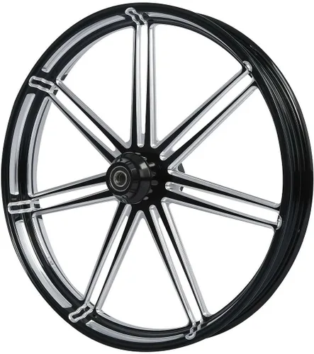 Miniatura 3 de TCMT Llanta de rueda delantera de 30 pulgadas, buje de rueda de doble disco para Harley Touring modelos no ABS/ABS, Road King Electra Street Road