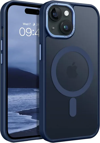 Miniatura 15 de BENTOBEN Funda para iPhone 15, funda para iPhone 15 compatible con MagSafe, funda magnética mate translúcida a prueba de golpes para mujeres