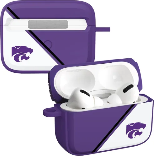 Miniatura 6 de Affinity Bands Kansas State Wildcats HDX Case Cover Compatible with Apple AirPods Gen 1 & 2 (Paint Stripe)
