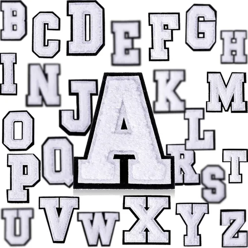 Miniatura 14 de Waydress 26 Piezas Parches de Letras de Felpilla para Planchar de 4.5 Pulgadas Parches de Letras del Alfabeto A-Z de Felpilla para Coser