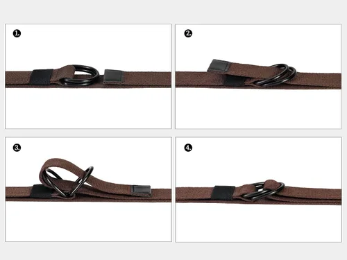 Miniatura 6 de Cinturón para mujeres y hombres de lona con hebilla negra 1 1/2" de ancho extra larga color sólido