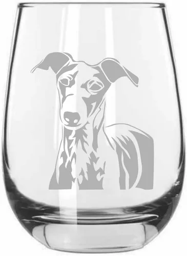 Miniatura 365 de Sakhalin Husky Dog - Copa de vino grabada personalizada de 15.25 onzas sin tallo
