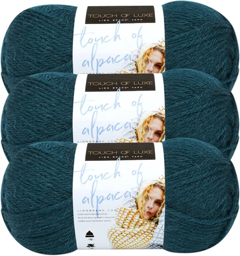 Miniatura 34 de Lion Brand Yarn (1 madeja) Hilo Touch of Alpaca, Carmesí