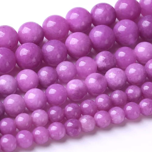 Miniatura 41 de 32 piezas de cuentas de piedra de jade de rodonita roja natural de 12 mm, cuentas sueltas redondas de piedra para fabricación de joyas, energía Jade