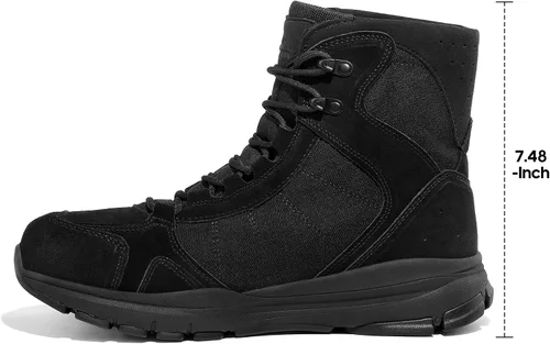 Miniatura 4 de NORTIV 8 Botas de trabajo tácticas militares ligeras para hombre, botas de combate para senderismo, motocicleta