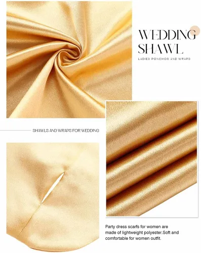 Miniatura 3 de Aukmla Chales y envolturas para bodas, vestidos de noche, capa de novia, fiesta, graduación, bufanda, salida de baño para mujeres y novias