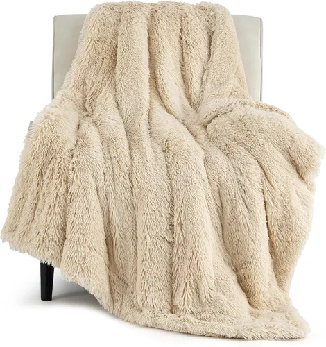 Miniatura 39 de Bedsure GentleSoft Manta de Tiro de Piel Sintética Esponjosa y Suave para Sofá, Forro Polar Sherpa Suave Regalos Acogedores para Mujeres, Manta