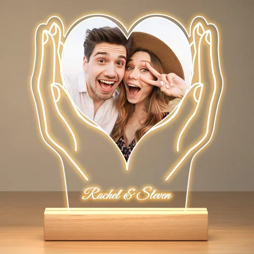 Miniatura 14 de Marcos de fotos personalizados con foto, marco de fotos personalizado con luz nocturna, marco de fotos personalizado, regalos de aniversario