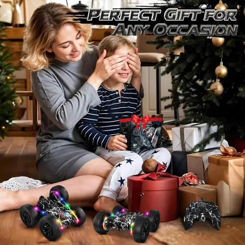 Miniatura 7 de Terucle Coches RC Juguetes para Niños Coche de Control Remoto 2.4 GHz Negro Juguetes para Niños de 5-7 Años Juguetes Nuevos Actualizados con Luces