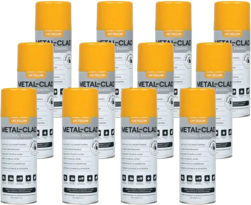 Miniatura 10 de Aerosol de galvanizado en frío de alto brillo de Paints For Industry - Pintura en aerosol de esmalte industrial para acero y metal - Caja de 12