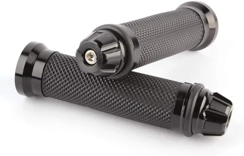 Miniatura 4 de Motorcycle 7/8" CNC Hand Grips Aluminum Rubber Gel Handlebar for Sport Bike(Red)