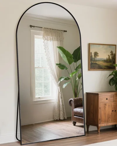 Miniatura 53 de Antok Espejo de Cuerpo Entero, Espejo de Piso de 58"x18" con Soporte, Espejos Montados Colgantes para Dormitorio, Sala de Estar, Vestidor, Comedor