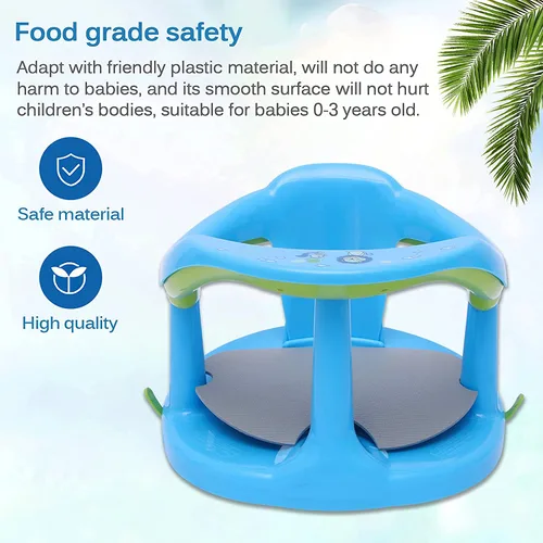 Miniatura 2 de Asiento de baño para bebé, asiento de bañera portátil para niños pequeños de 6 a 18 meses, asiento de baño para bebé recién nacido, lindo soporte