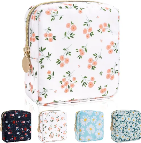Miniatura 54 de Iqimott Bolsa Grande de Maquillaje de Nylon para Viaje, Bolsa de Cosméticos Preppy Grande Organizadora de Maquillaje de Nylon Bolsa de Artículos