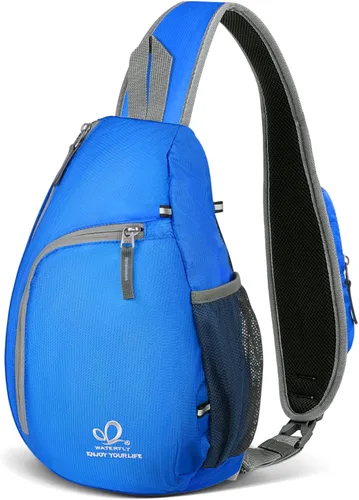 Bolso de hombro WATERFLY, morrales, bolsos, mochilas triangulares cruzadas sobre el cuerpo, de soga, para senderismo o mochilas multiuso y bolsa de