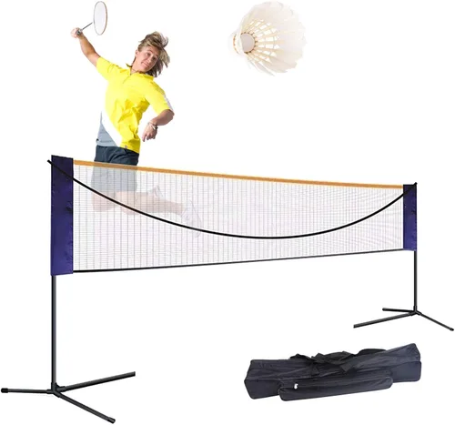 Miniatura 2 de Red de bádminton portátil de 20 pies para interiores y exteriores, cancha de voleibol, herramienta deportiva, para jugar bádminton, voleibol