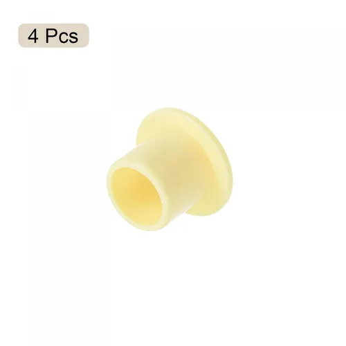Miniatura 3 de uxcell Rodamientos de manga con bridas 0.315 in diámetro interior 0.394 in OD 0.394 in longitud POM envueltos bujes sin aceite amarillo 4pcs