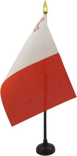 Miniatura 18 de AZ FLAG Bandera de mesa de Albania de 4 x 6 pulgadas - Bandera de escritorio albanesa 5.9 x 3.9 in - Tapa de lanza dorada