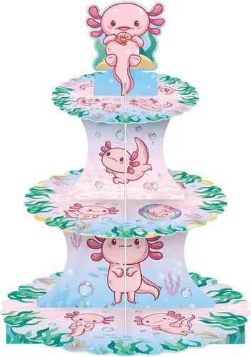 Miniatura 16 de Soporte retro para cupcakes de los años 80, 3 niveles de vuelta a los años 80 para fiesta de discoteca de cartón, bandeja redonda para postres