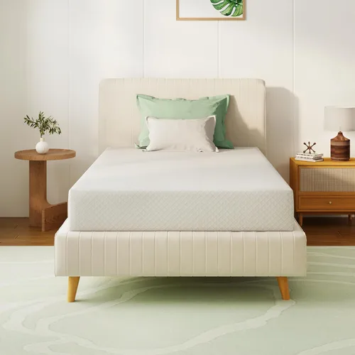 Miniatura 18 de Colchón de espuma viscoelástica de té verde de 8 pulgadas para un sueño fresco y alivio de presión, sin fibra de vidrio, funda extraíble lavable