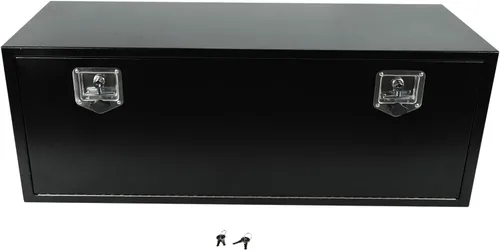 Miniatura 9 de Caja de herramientas de acero para debajo del cuerpo del camión, organizador de caja de herramientas de 18 x 12 x 14 con cerradura y llaves