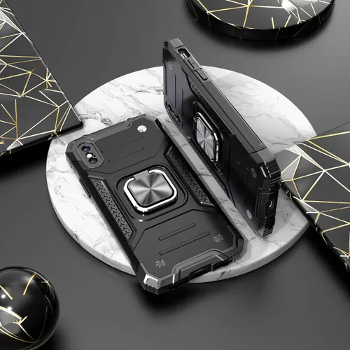 Miniatura 2 de Funda protectora ligera para iPhone Xs con protector de pantalla, absorción de golpes, resistente a prueba de caídas con soporte para automóvil