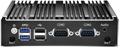 Miniatura 3 de Mini PC sin ventilador, PC industrial, mini computadora de doble núcleo N2840, 4K HD+VGA, 2Gigabit Ethernet, USB, Mini PC de escritorio 2 RS232 COM