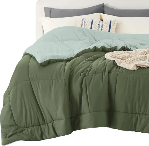 Miniatura 37 de Bedsure Edredones de edredón tamaño matrimonial, edredón acolchado alternativo, ultra suave y ligero, con 8 pestañas, lavable a máquina, 82 x 86