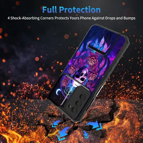 Miniatura 1175 de Funda para Samsung Galaxy S22 Ultra 5G, Galaxy S22 Ultra con cubierta de cámara deslizante, funda resistente de doble capa con función atril Black