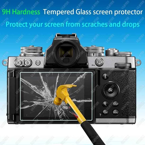 Miniatura 3 de ULBTER Protector de pantalla para cámara digital Nikon Z fc Zfc y cubierta de zapata caliente, 0.012 in de dureza 9H, protector de vidrio templado
