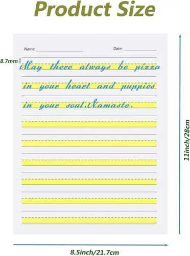 Miniatura 2 de Write - Papel para principiantes nivel 1, papel de escritura con líneas y resaltados amarillos, papel de escritura para niños, papel de 3.53 oz/m²
