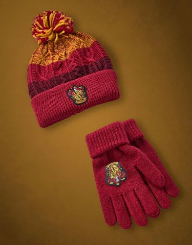 Miniatura 6 de Harry Potter Conjunto de sombrero y guantes para niños Niños Niñas Gryffindor Ravenclaw Slytherin Hufflepuff Opciones de casa