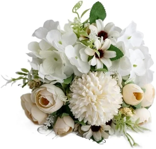 Miniatura 9 de 1 ramo de flores artificiales de peonía de seda para decoración de boda, ramo de flores de otoño, decoración de hotel, decoración de hotel, mesa