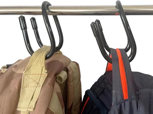 Miniatura 7 de YYST Paquete de 4 ganchos para colgar bolsos y mochilas para colgar sobre la barra del armario para bufandas, corbatas de hombre, chales de mujer