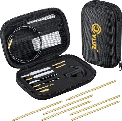 CVLIFE Kit de limpieza de pistola para 0.354 in .22 .357 .45, .40 .38/.177 .22/0.354 in .45 .357, .38 Kits universales de limpieza de pistola para