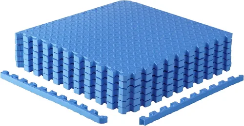 Miniatura 10 de CAP Puzzle Exercise Mats 1” Thick EVA Interlocking Foam Tiles for Home Gym Flooring Multiple Options Diamond - Negro