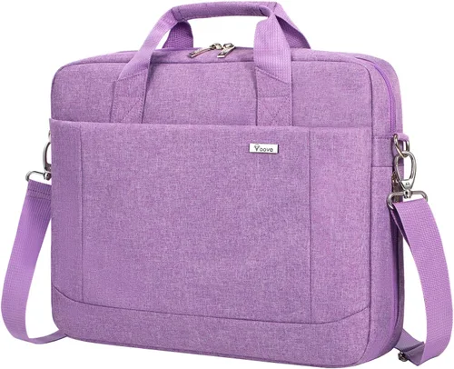 Miniatura 10 de Voova - Bolso para laptop de 15, 15.6, 16 pulgadas, funda para computadora con bandolera, maletín expandible impermeable para negocios para hombres