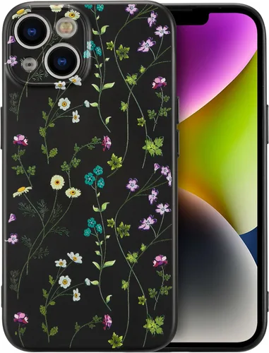 Miniatura 146 de RALEAVO Funda Floral para iPhone 12, Cubierta de Silicona Líquida con Bonito Patrón de Rama de Flores para Niñas y Mujeres, Funda Protectora de Goma
