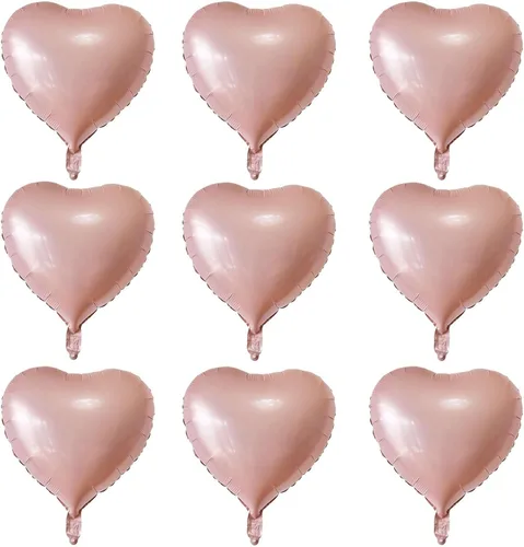 Miniatura 18 de Lovoir 10 globos de aluminio con forma de corazón azul bebé de 18 pulgadas, globos de amor para el día de San Valentín, cumpleaños, fiestas, bodas