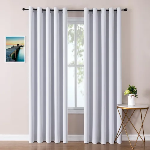 Miniatura 68 de ChrisDowa - Cortinas de cenefa pequeñas para cocina, cortinas cortas con ojales y aislamiento térmico para oscurecer la sala y habitación